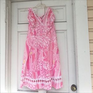 Lily Pulitzer flamingo halter dress size 10